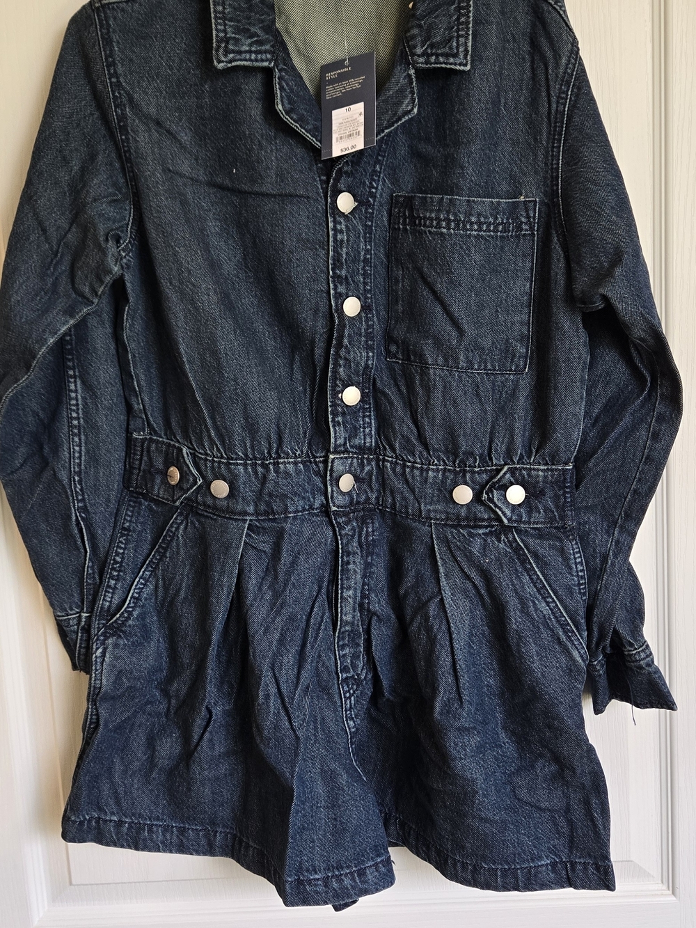 Universal Thread Dark Blue Denim Romper